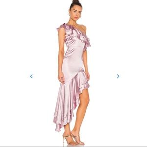 NWT Lovers + Friends Silky Rose Asymmetrical Dress